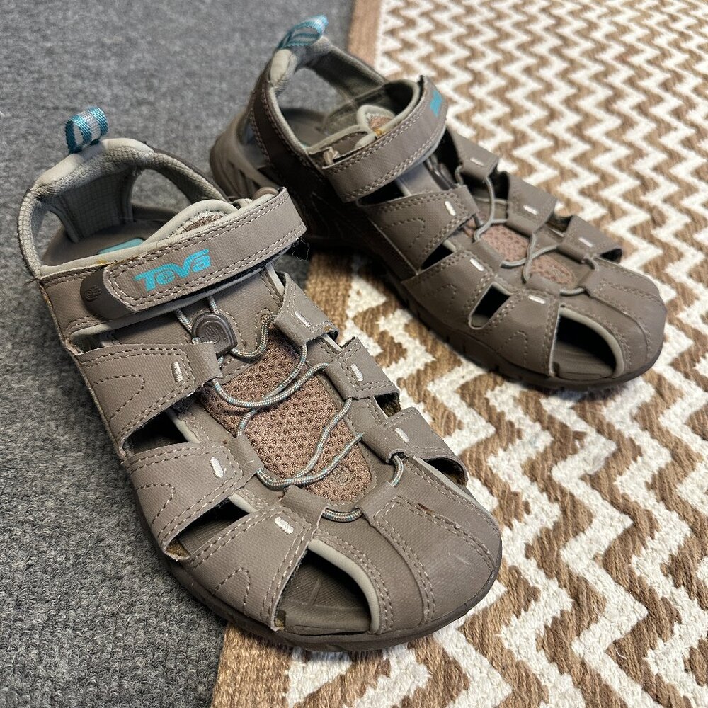 Teva Brown and Teal Sport Sandals